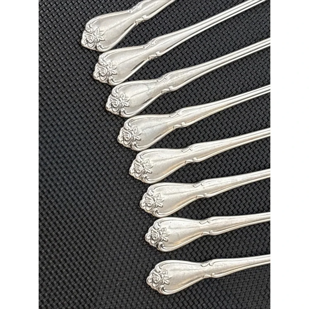 Oneida ARBOR ROSE Stainless True Rose Flatware - 8 Cocktail forks